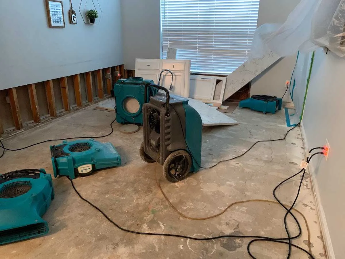 Dehumidifier in flood-cut room for Water Extraction & Removal in Adel